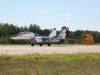 Hamowanie za pomocą specjalnego spadochronu po wylądowaniu MiG-29 Fulcrum.